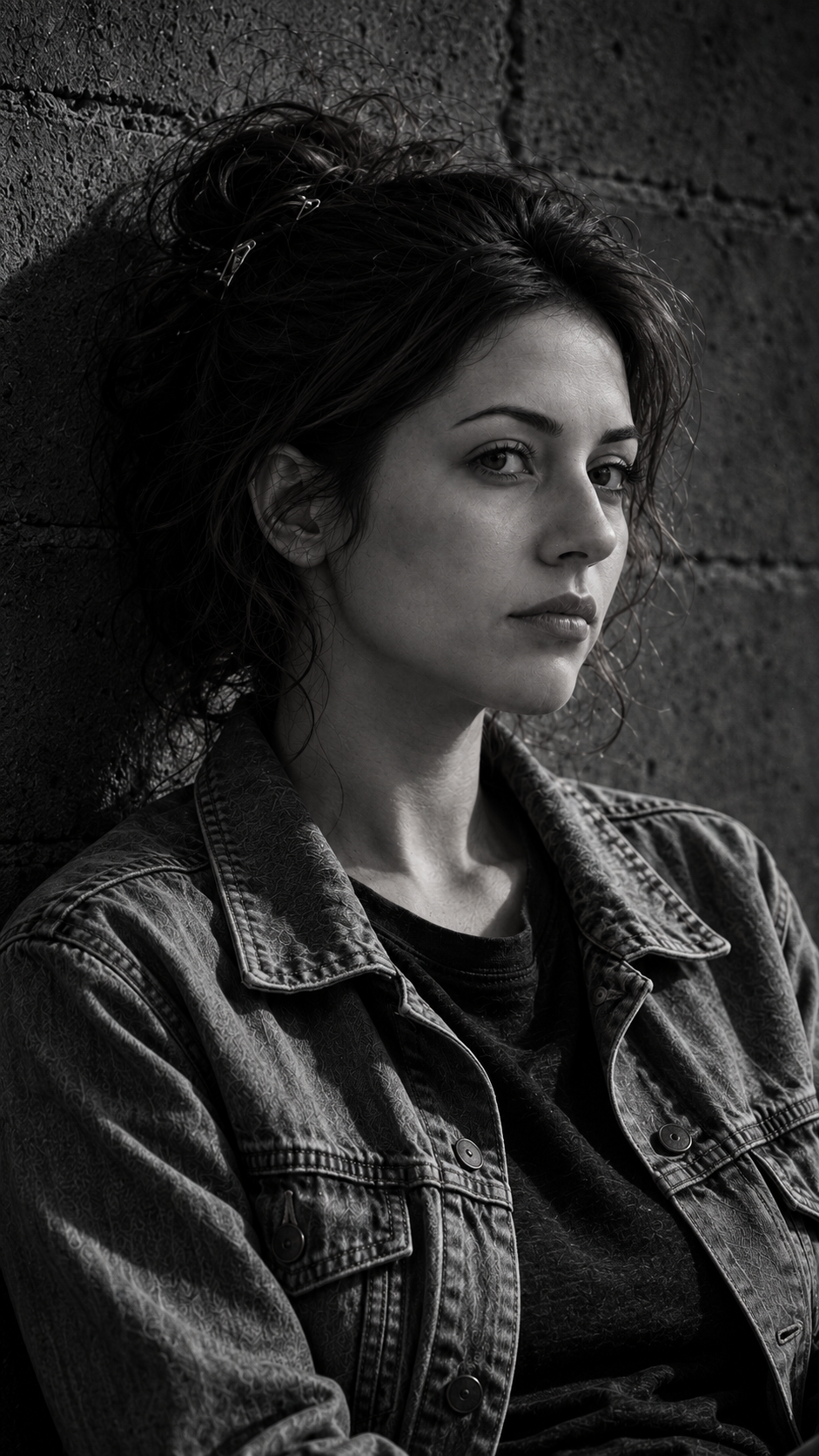 A.N.N., in a black-and-white portrait from Now There’s the Door